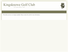 Tablet Screenshot of kingsknowe.freetime-online.co.uk